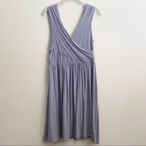 Garnet Hill Blue Faux Wrap Top Dress